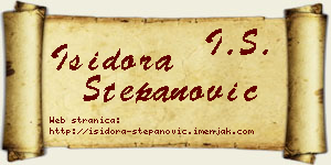 Isidora Stepanović vizit kartica